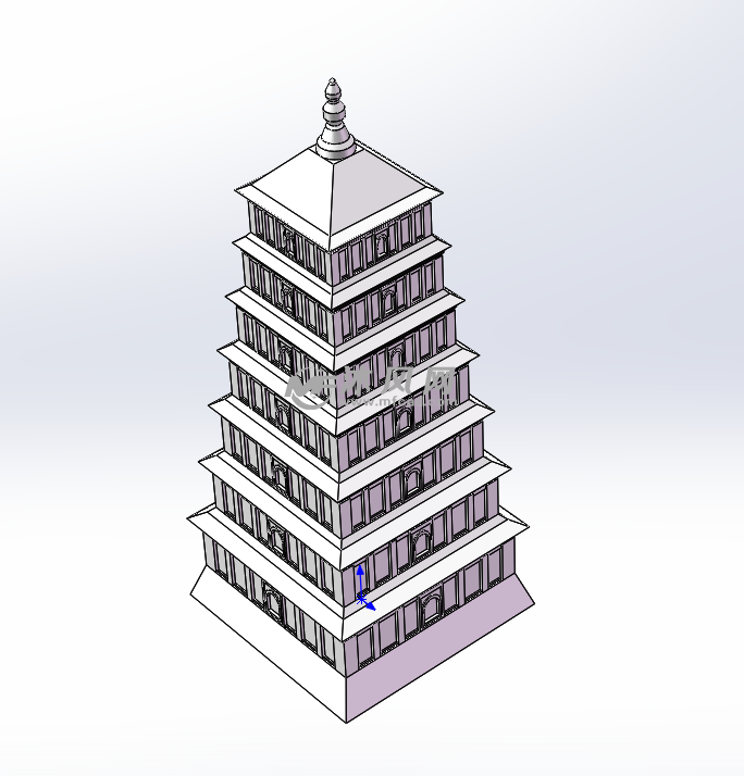 大雁塔3d模型拼装图解图片