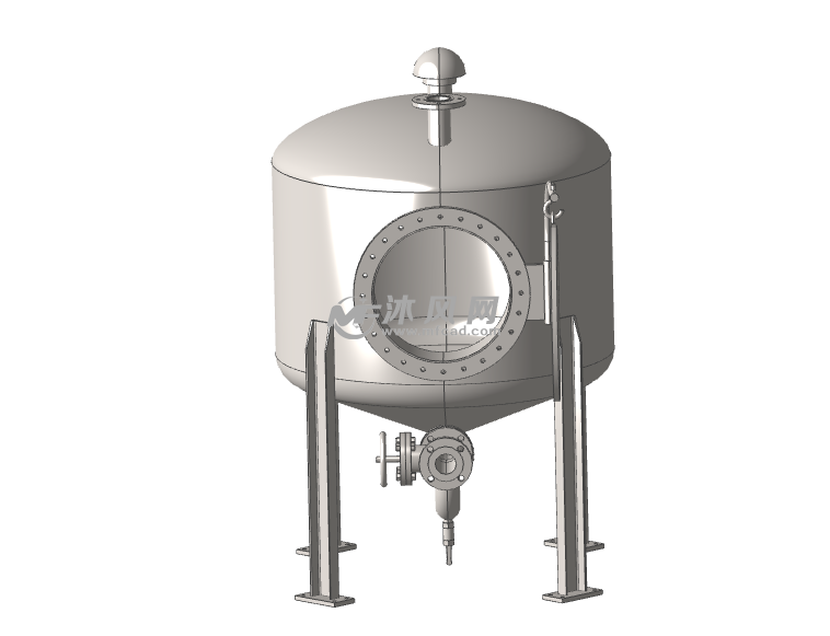 化工钢制储罐结构模型