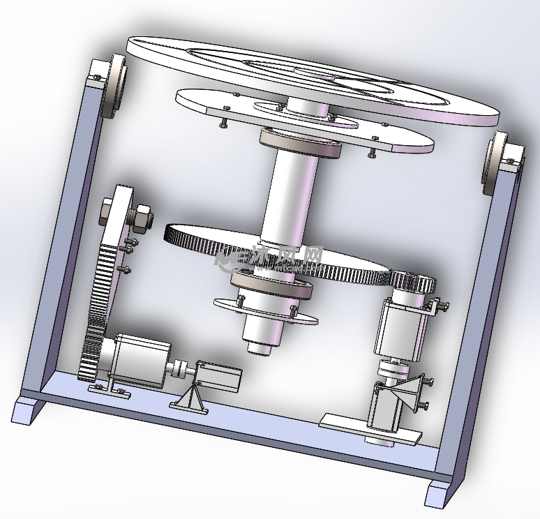两轴联动焊接变位机三维模型 - 机械加工图纸 - 沐风网
