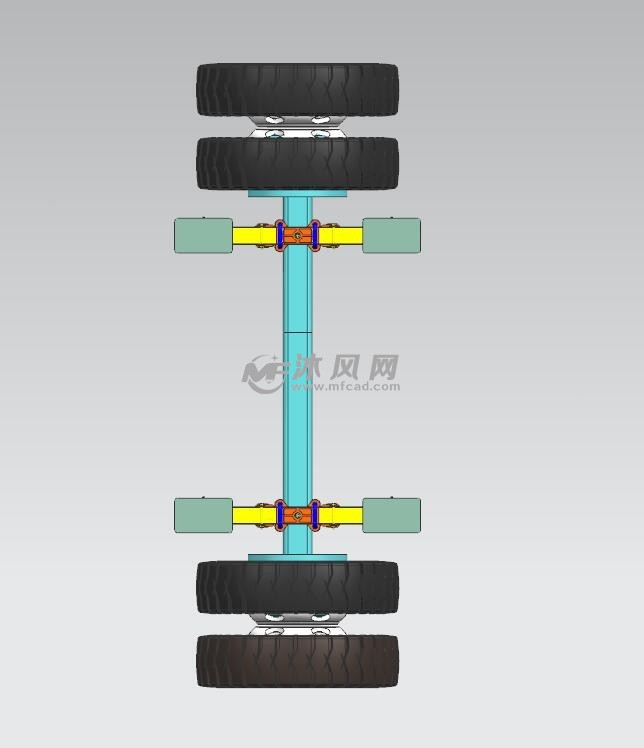 卡車後橋減震系統 - 傳動系統圖紙 - 沐風網