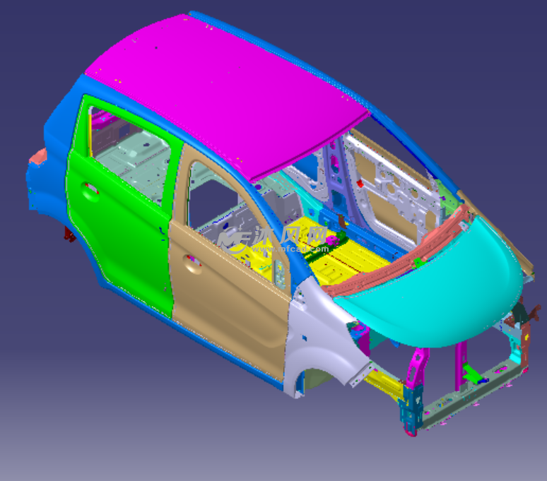 某低速电动汽车白车身总成图