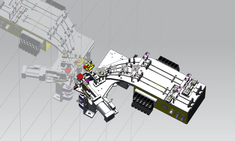 小型料带多通道输送三维设计