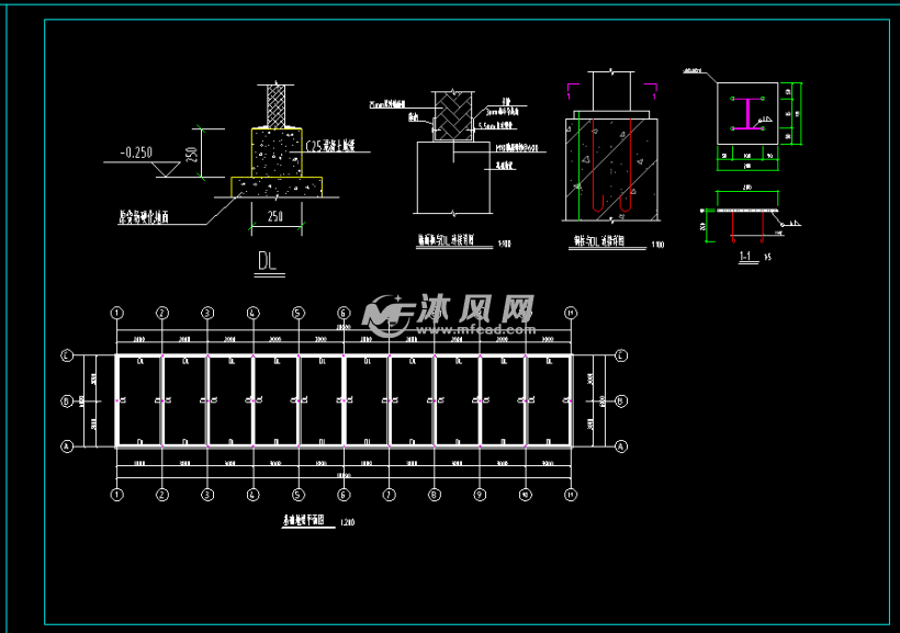 基础地梁平面图