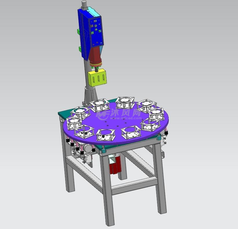 轉盤式超聲波焊接機模型設計