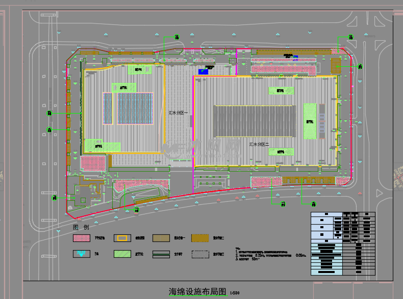 美术馆_图书馆海绵城市施工图设计- cad建筑图纸 - 沐风网
