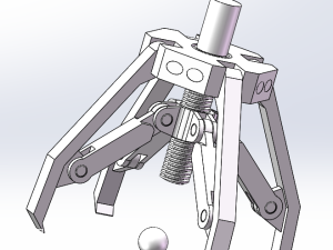 电驱动四指机械爪设计
