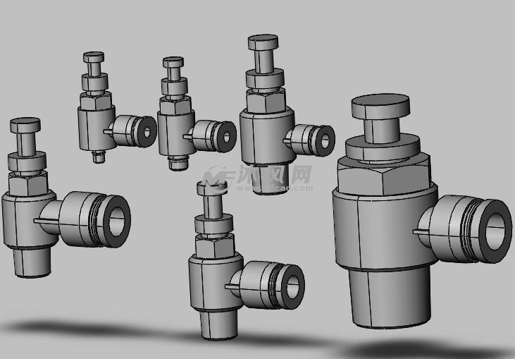6款sc系列pisco-弯头调速阀 - 阀体图纸 - 沐风网