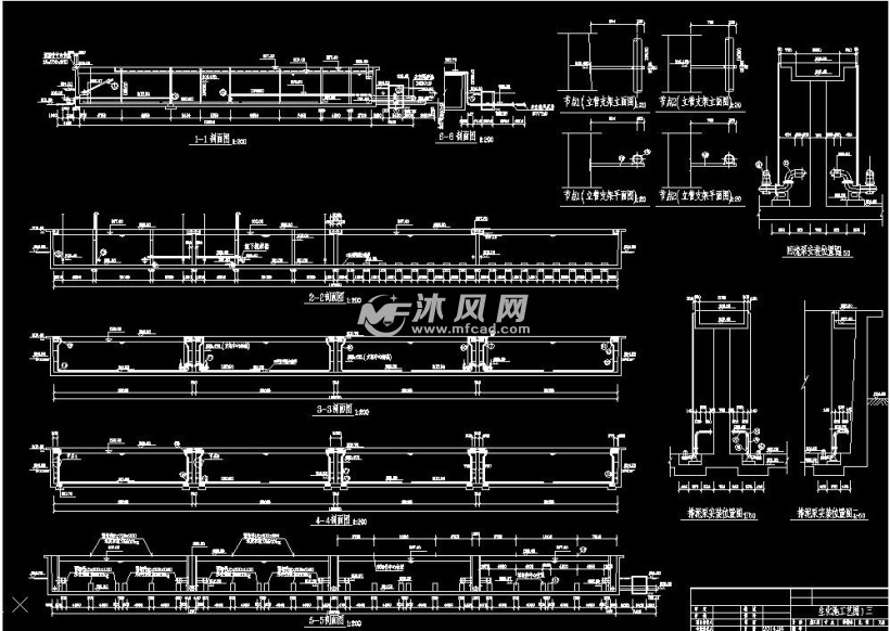 6万吨城市城市污水厂cass工艺施工图