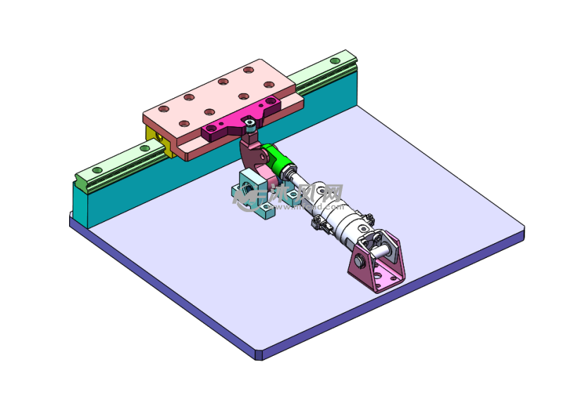 非常实用的载具台连杆卡槽定位机构