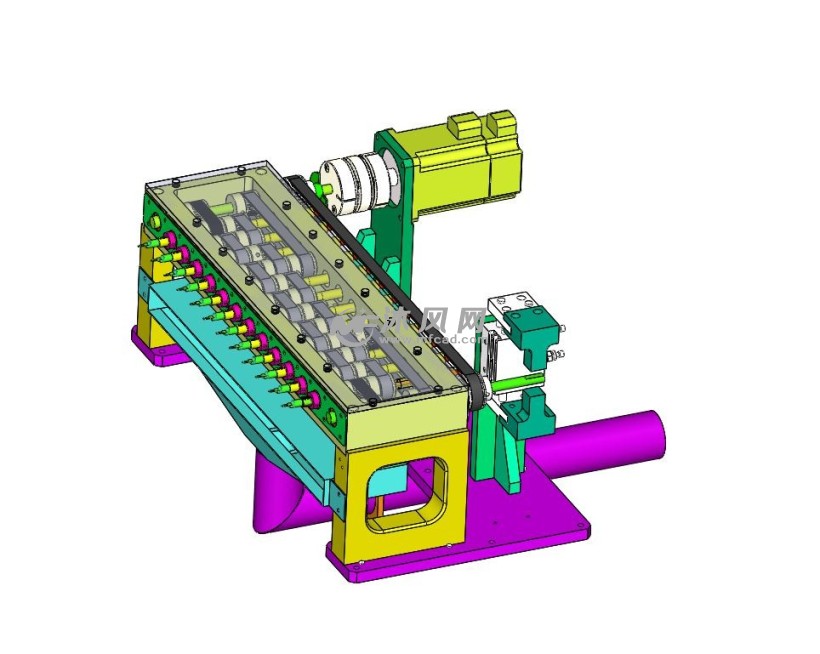 并排转动结构右视图并排转动结构后视
