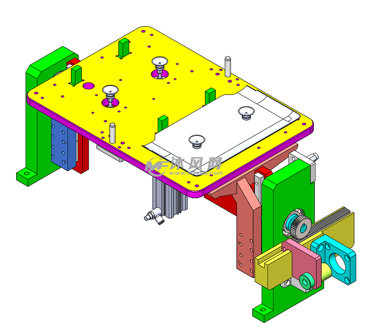 齿轮齿条翻转装置
