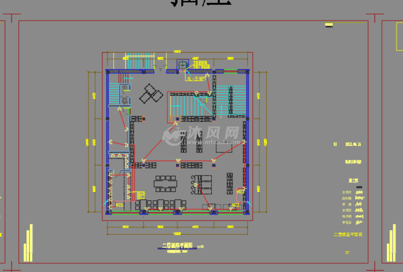 520㎡文华书店设计施工图 3d模型- 展览建筑图纸 - 沐风网