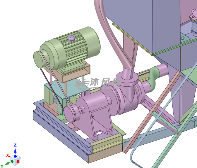 压力驱动源电机安装示意图