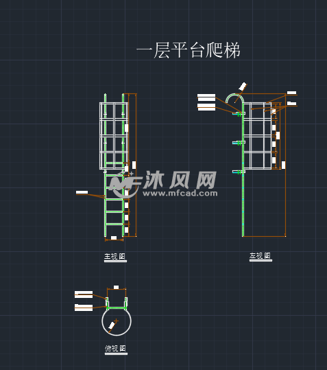 喷淋塔护栏爬梯检修平台 