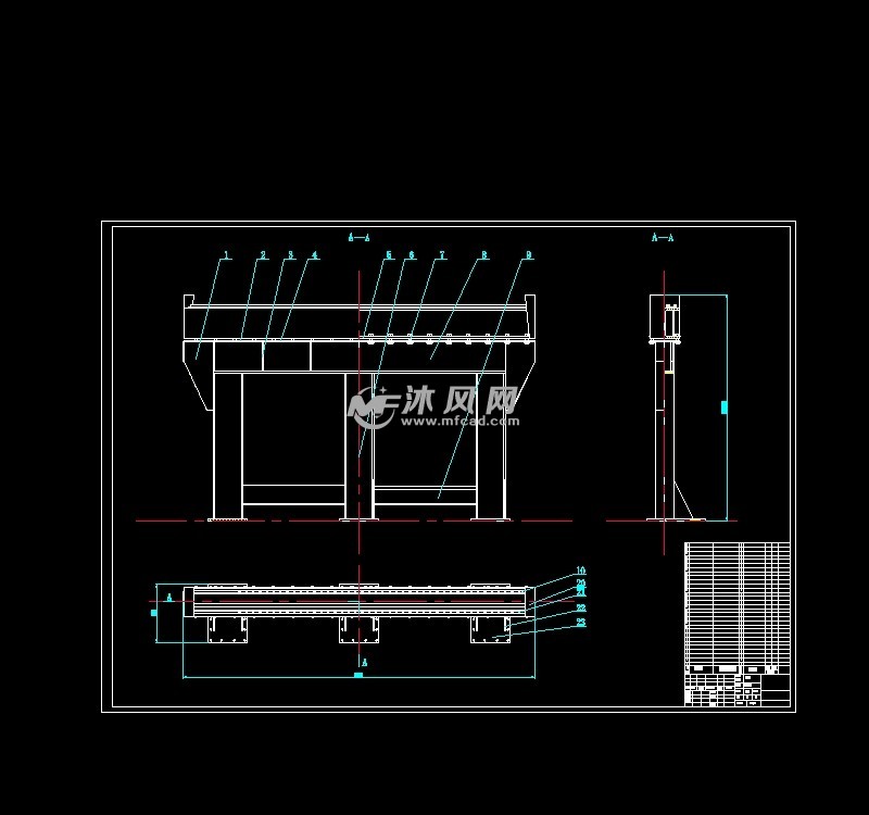 轨道式并联机器手铣床cad图纸 - 机械加工图纸 - 沐风网