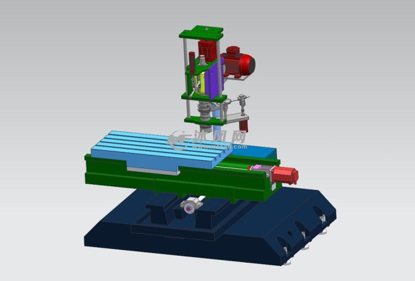 三轴自动钻床三维图