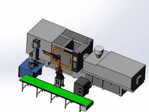 注塑机机械手三维模型 