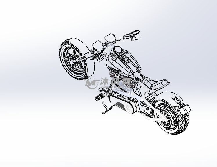 摩托车的三维设计模型 - 乘用车图纸 - 沐风网