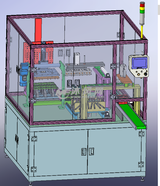 自动装盒机sw - 包装机械图纸 - 沐风网
