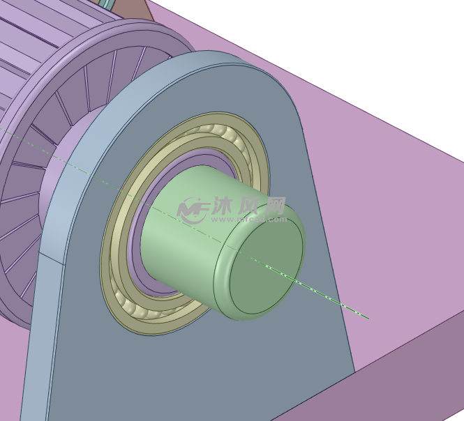 轴与轴承座安装示意图