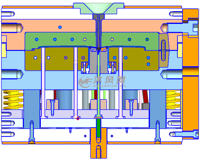 医疗仪器面盖模具模内热切水口