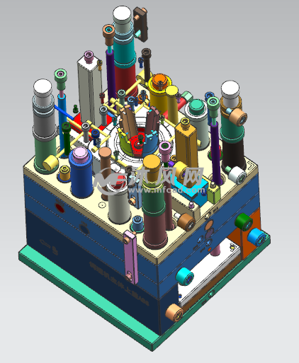 调理机的主体上盖模具全3d