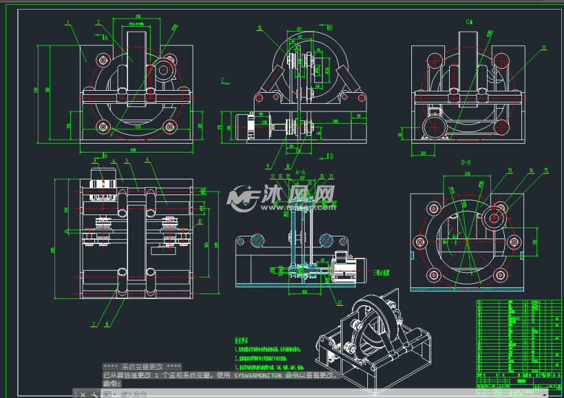 薄膜缠绕机sw - 包装机械图纸 - 沐风网