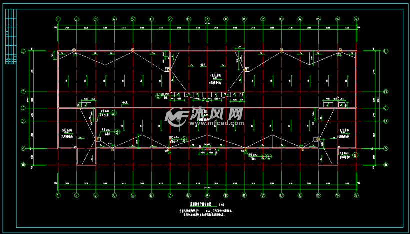 屋顶排水平面示意图
