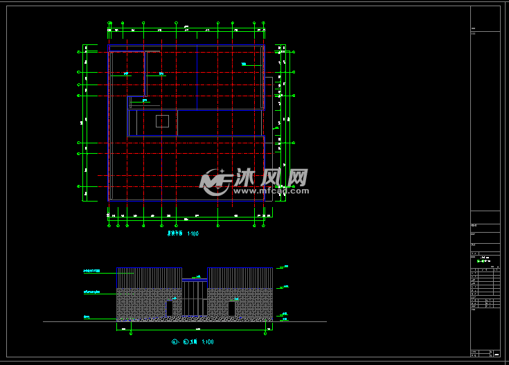 某地区三合宅建筑施工cad图
