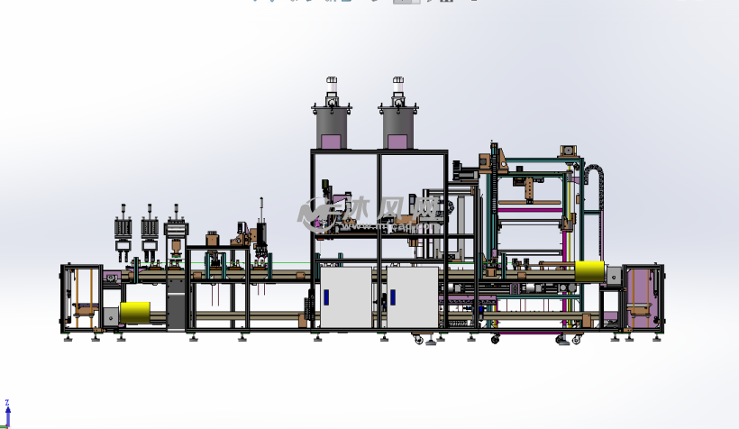 汽车led灯组装测试打胶生产线 - 输送和提升设备图纸 - 沐风网