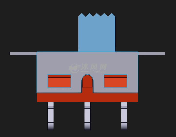 拨动开关三维模型图纸