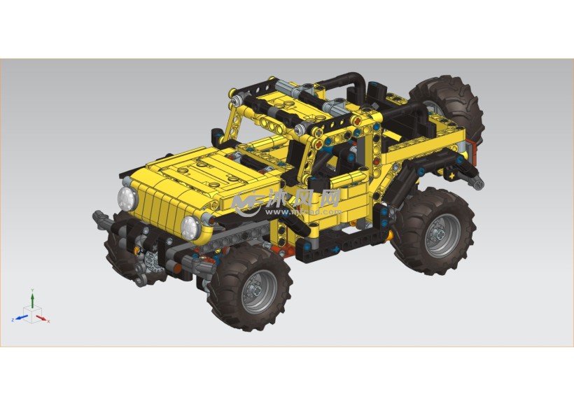 乐高牧马人吉普 - 玩具公仔图纸 - 沐风网