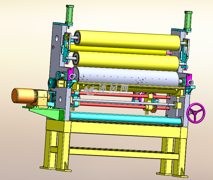 包装胶带涂布机图 - 纸加工机械图纸 - 沐风网