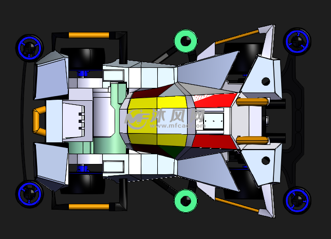 四驱车三维模型 - 专用车图纸 - 沐风网