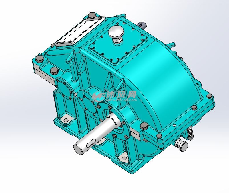 二级减速器3d设计图