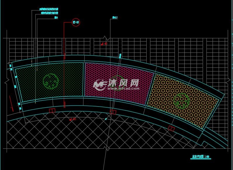 某中心廣場景觀設計cad施工圖