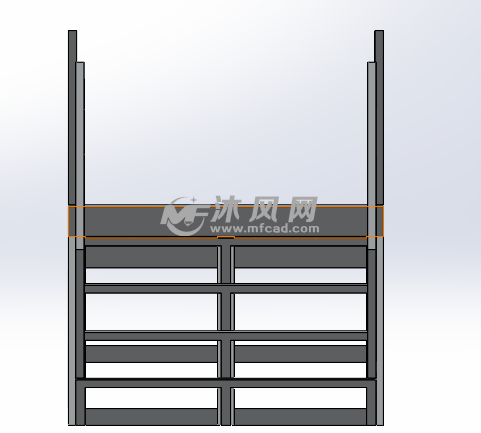 铝制楼梯旁侧视图