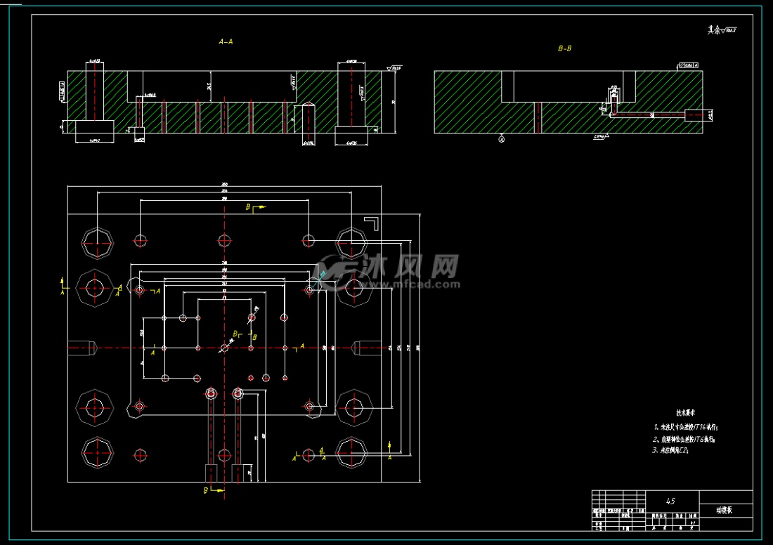 電池充電器外殼注塑模具設計- 注塑模圖紙 - 沐風網