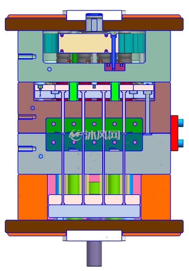 模具前模顶出