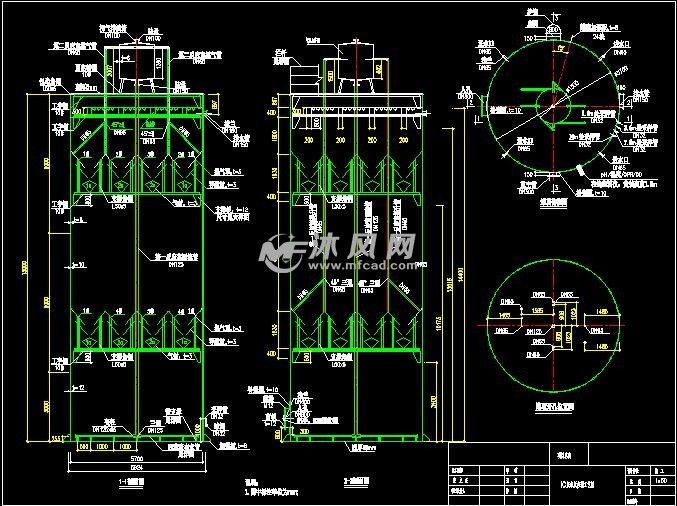 直径6m ic厌氧反应器加工图- 环保图纸 - 沐风网