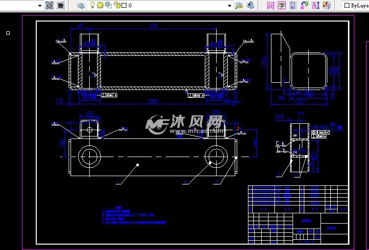 高低柱座台焊合零件图