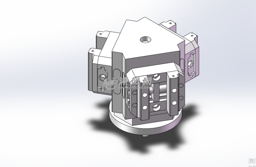 夹持式自动定心夹具模型