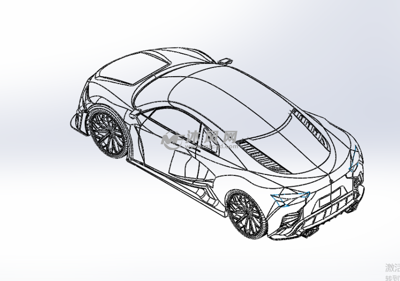 泰坦轿车模型线框图