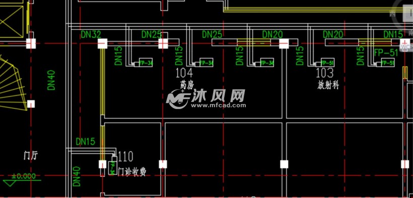 水管平面圖局部風管平面圖局部冷熱源的確定風機盤管的選型新風系統的