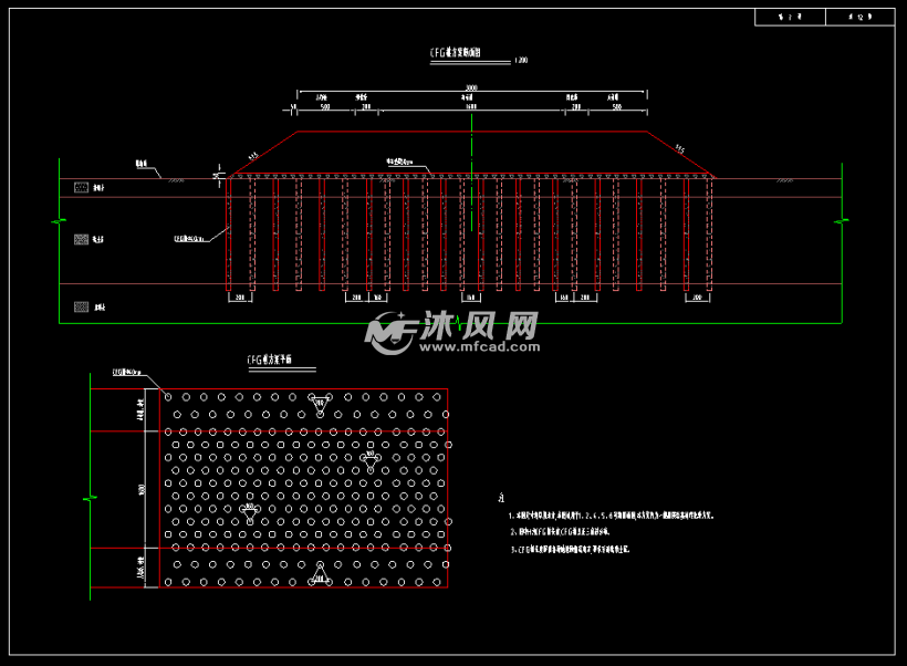 软土路基处理工程设计cad图- 结构图纸 - 沐风网