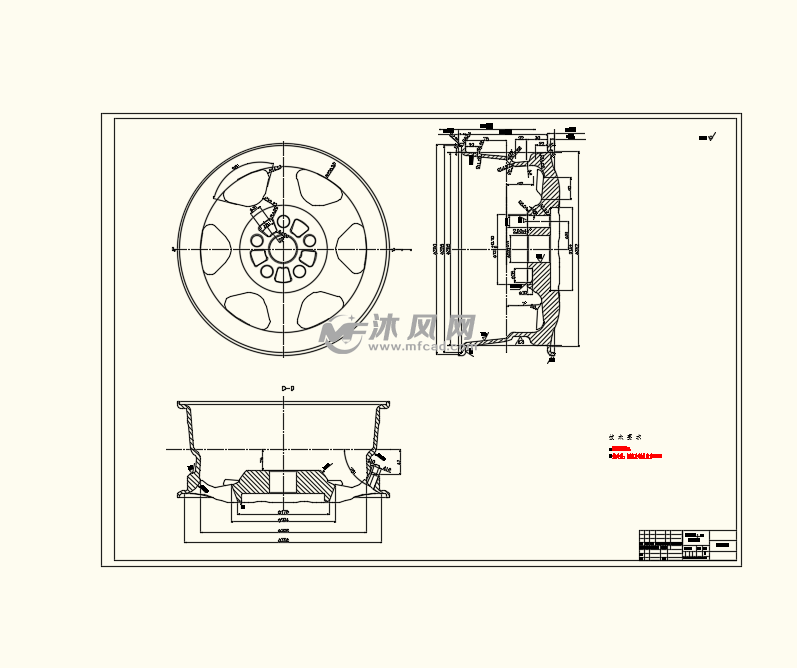 轮毂零件图