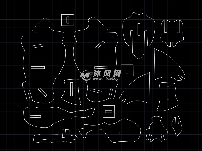 3d拼立体拼图工艺品——牛 - 人体/动物模型图纸 - 沐风网