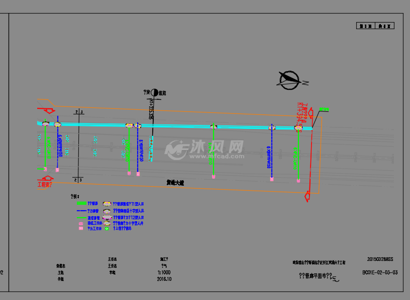缆线管廊平面布设图