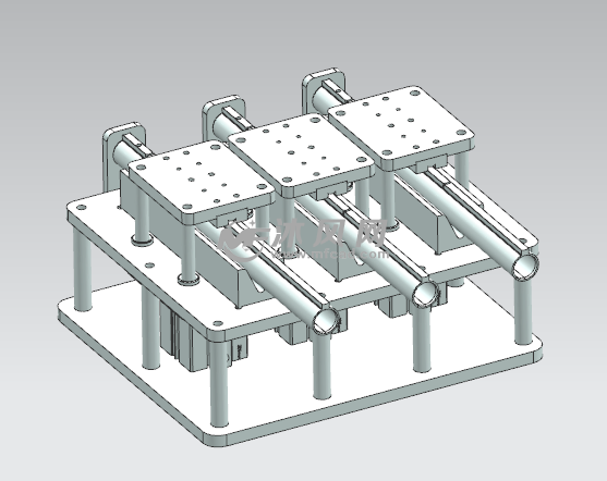 加工中心气动打孔工装sw