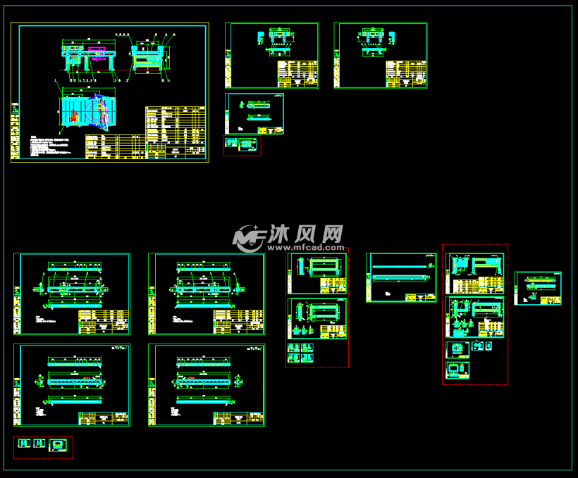 轮胎电动辊道输送线-1900 - 输送和提升设备图纸 - 沐风网